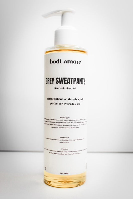 GREY SWEATPANTS BODY OIL