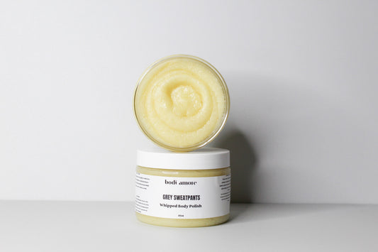 GREAY SWEATPANTS WHIPPED BODY POLISH